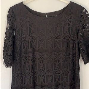 Ronni Nicole Black, Short Sleeve, Lace Dress